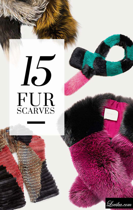 luxury designer fur scarves