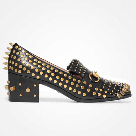 Gucci Polly Studded Loafers