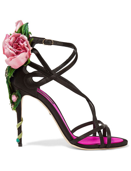 Lovika List - Dolce & Gabbana Rose-Embellished Sandals