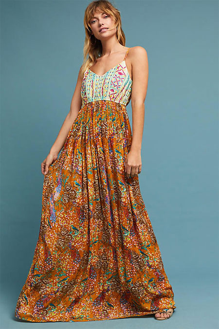 5 Lovely Autumn Maxi Dresses in Anthropologie Sale