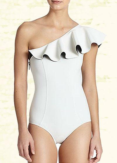 Lisa Marie Fernandez Arden Flounce Maillot one-piece swimsuit
