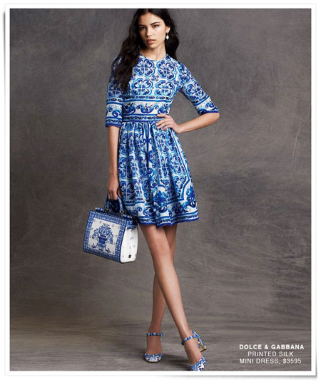 Dolce & Gabbana-Dolce & Gabbana Dauphine Majolica Printed Mini Miss Sicily  Bag Multicolor The