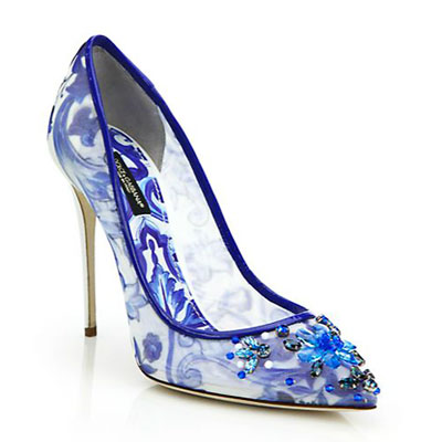 Dolce Gabbana majolica print shoes