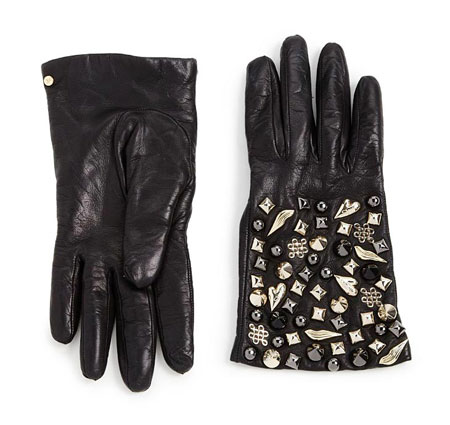 DVF | Embellished Leather Gloves