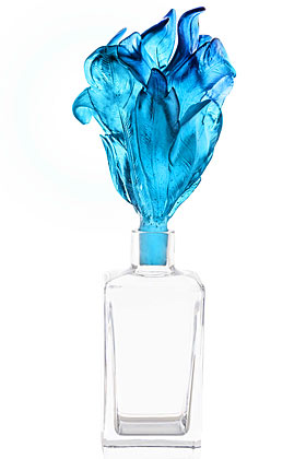 Daum Feathers Crystal Decanter