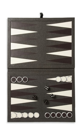 Dunhill Bourdon Leather-Bound Backgammon Set