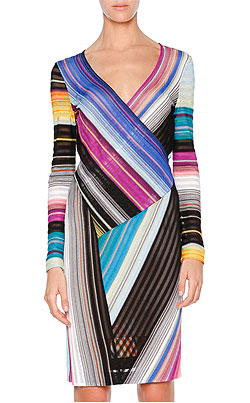 Missoni Riga Striped Wrap-Front Dress