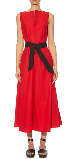 LEMAIRE Sleeveless cotton-poplin dress
