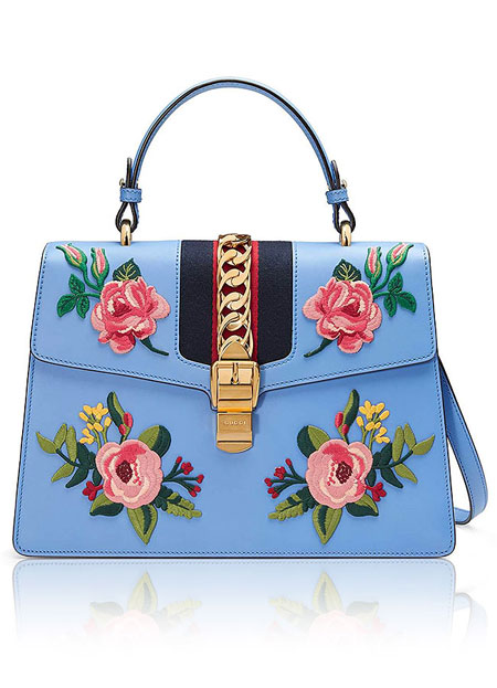 Gucci Sylvie Floral Satchel Bag | Lovika
