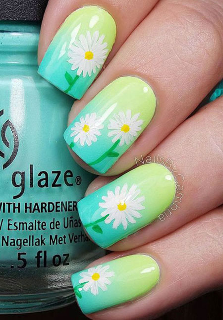 50 Must-Try Nail Art Ideas for Spring | Lovika #simple #flowers #bright