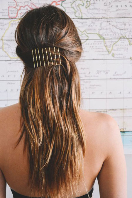 15 Easy bobby pins hairstyles for Long Hair | Lovika #chic #easy