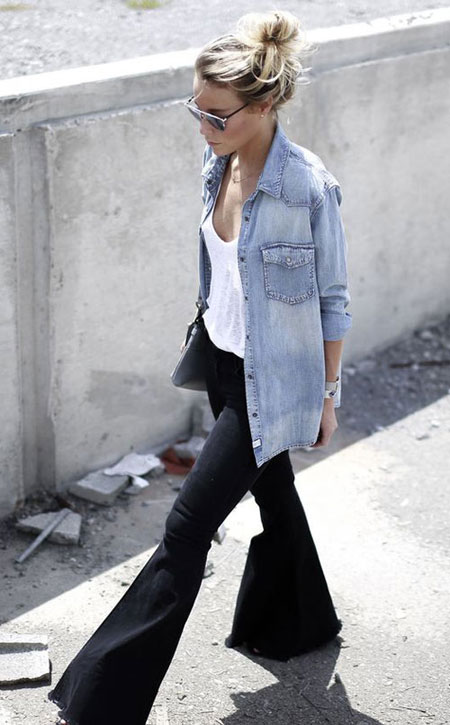 How to wear a denim shirt outfit in spring and summer | Lovika #OOTD #loose