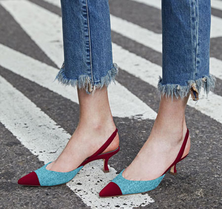 LOVIKA | Manolo Blahnik Carolyne tweed low-heel halter pumps #shoes