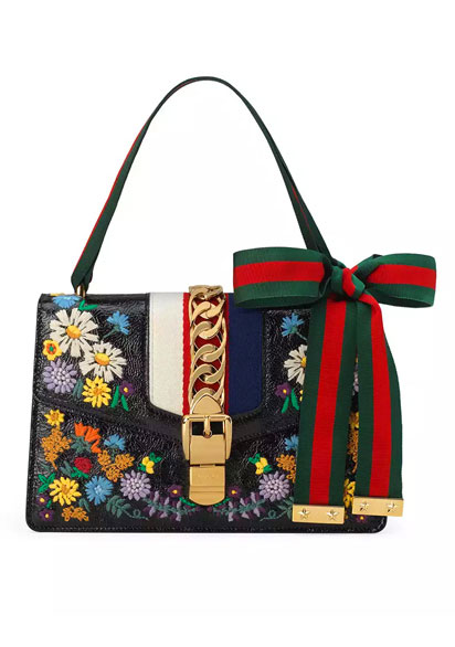 LOVIKA | Gucci Sylvie Medium Floral bags from pre-spring 2018 #resort #handbags