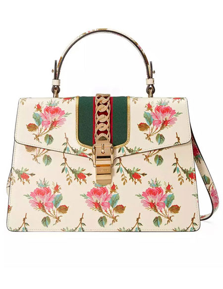 LOVIKA | Gucci Sylvie Medium Floral bags from pre-spring 2018 #resort #handbags
