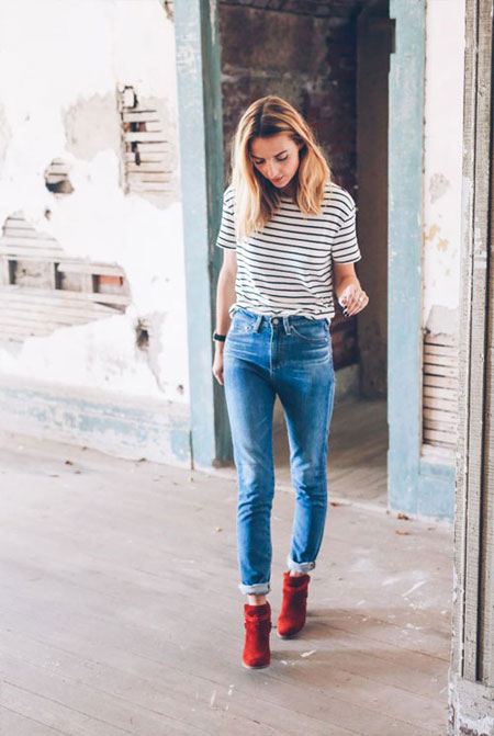 LOVIKA | How to wear red boots outfit ideas #OOTD #booties #fall