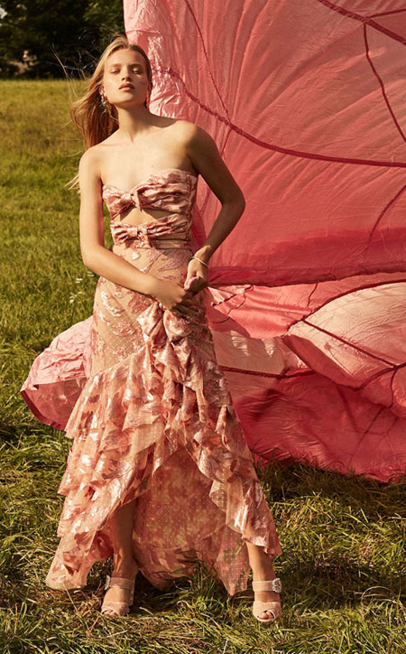 Fashion Editorial - Modern Romance featuring beautiful floral dresses and clothing in pastel shades