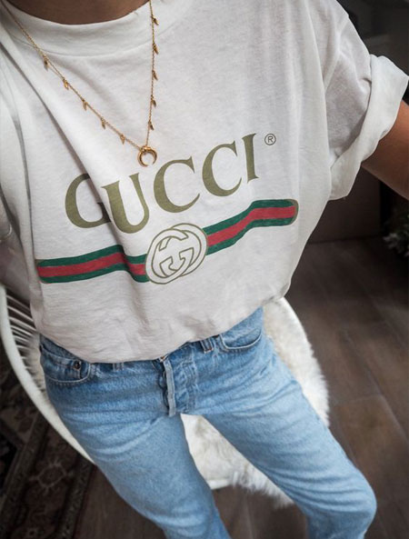 Gucci t-shirt outfit ideas #outfits #ootd