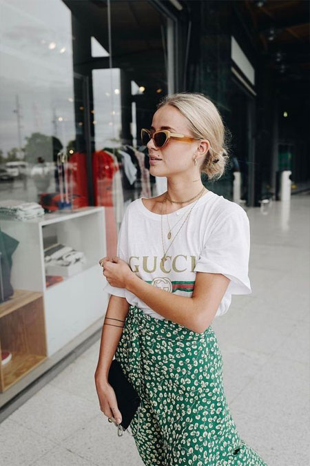 Gucci t-shirt outfit ideas #outfits #ootd