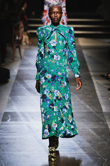 Runway It Report - Erdem floral dresses from Spring-Summer 2018 collection