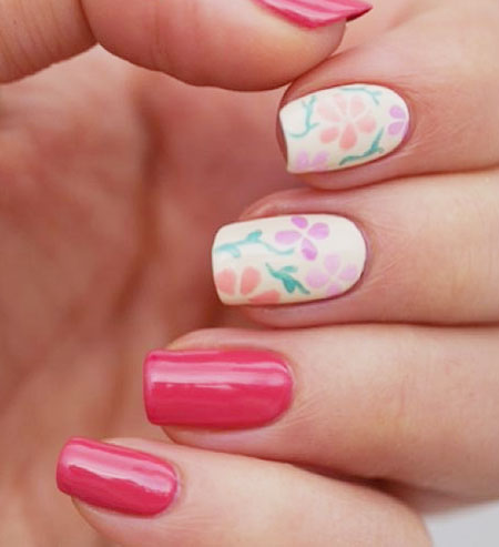 40 Spring nails design and ideas with flowers #bright #colors #floral