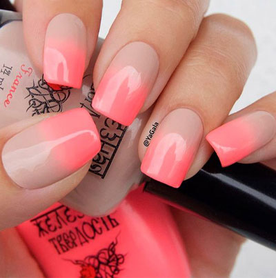 35 Amazing Ombre Nails that You Must Try | LOVIKA #peach #bright