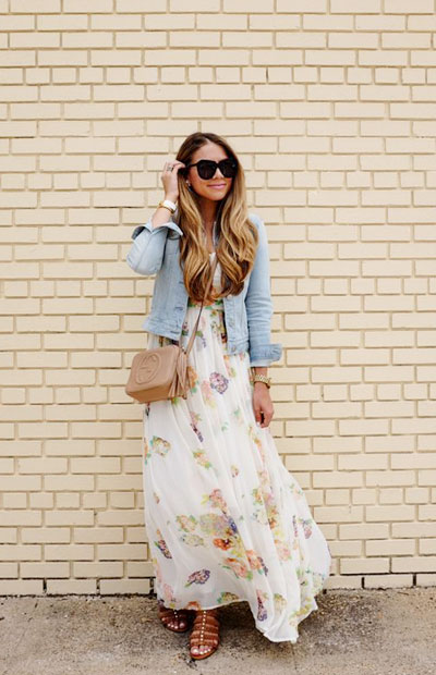 LOVIKA | 40 Stylish denim jacket outfit ideas to wear this Spring with dress #casual #classy
