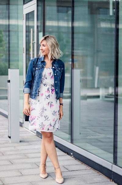 LOVIKA | 40 Stylish denim jacket outfit ideas to wear this Spring with dress