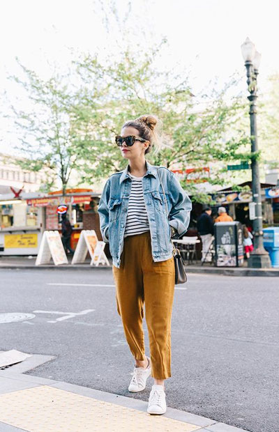 LOVIKA | 40 Stylish denim jacket outfit ideas to wear this Spring & look like a hipster #oversized