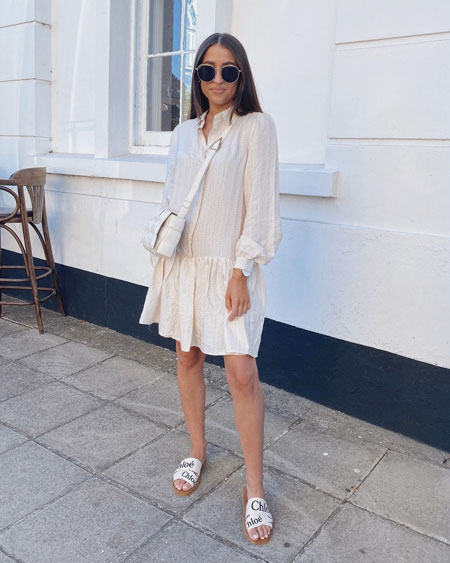 chloe woody slide sandals outfit ideas