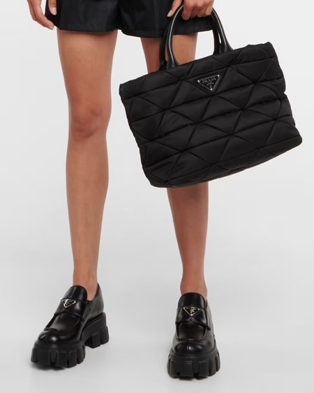 designer chunky black loafers